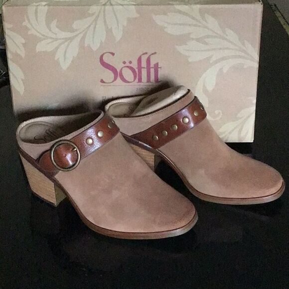 New Söfft Corey belted leather clog brown 37 - Picture 3 of 9